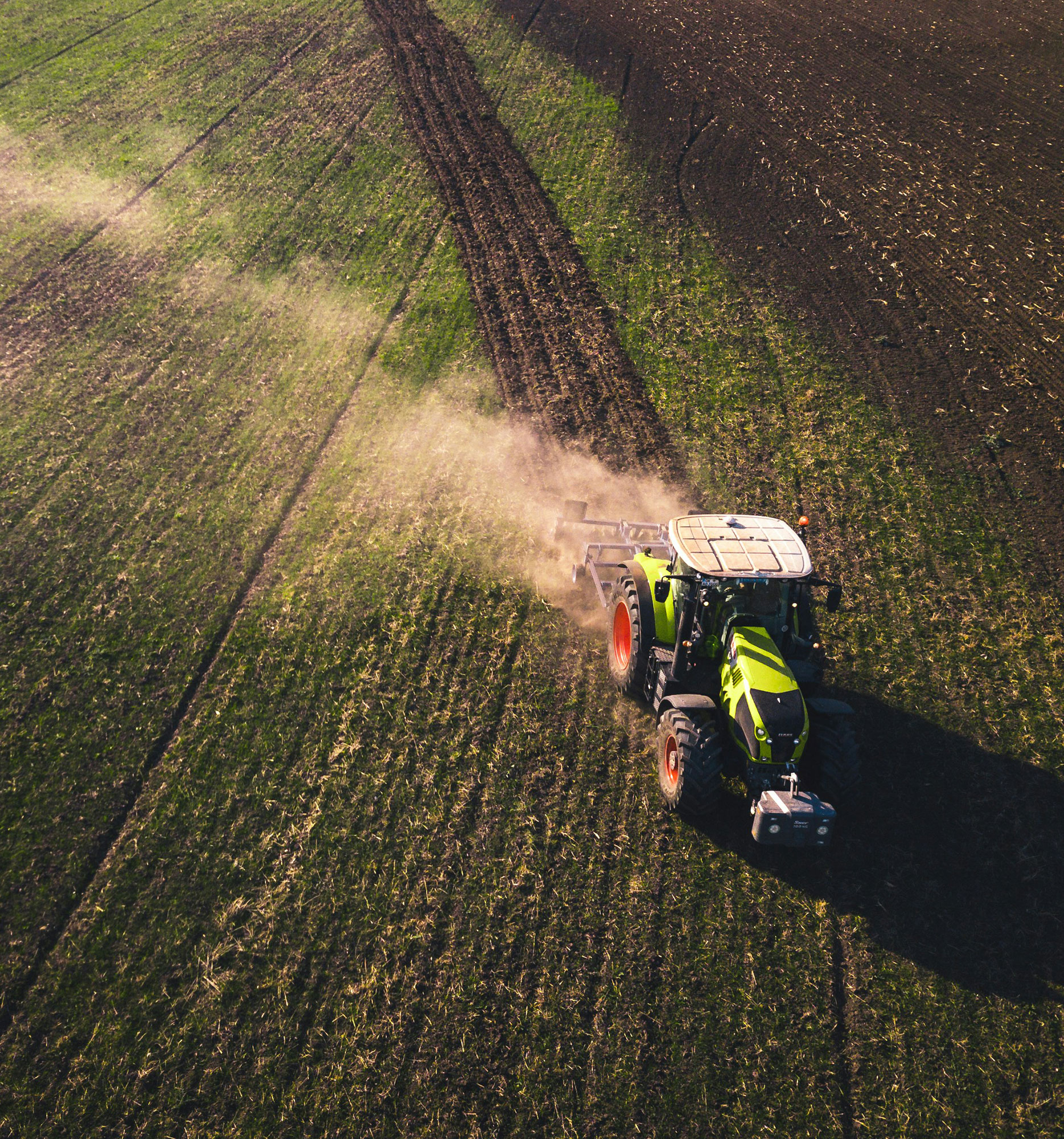 Agricultural fleet in operation